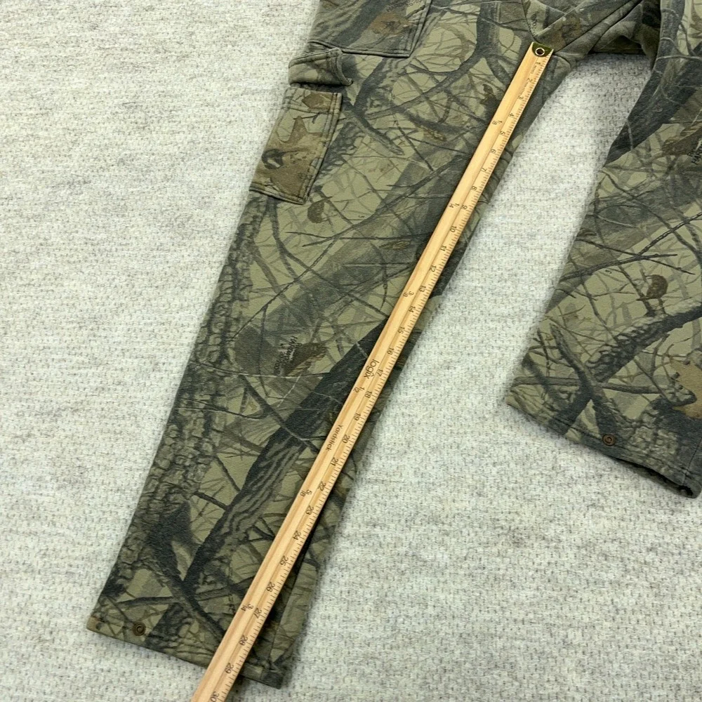 Vintage Jerzees Camo Sweatpants Men‎ Medium Cargo Jogger 90s Y2K USA Hardwoods